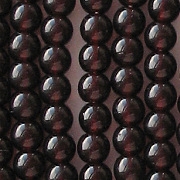 4mm Brown-Garnet Red Round Beads [100]