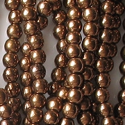 3mm Dark Bronze Round Glass Beads [100]